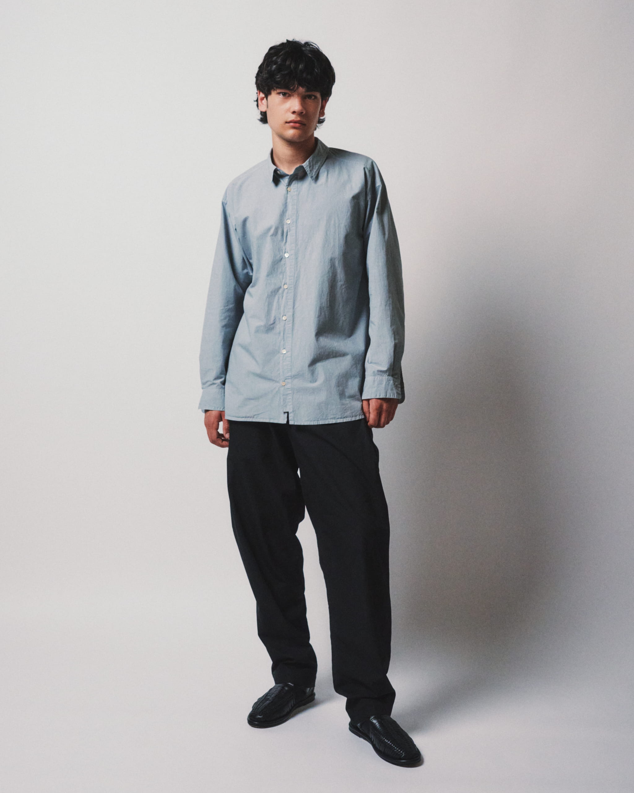 POSTALCO フリーアームシャツ 01 ライトコットン Light Gray フリーアームシャツ 01ライトコットン – POSTALCO