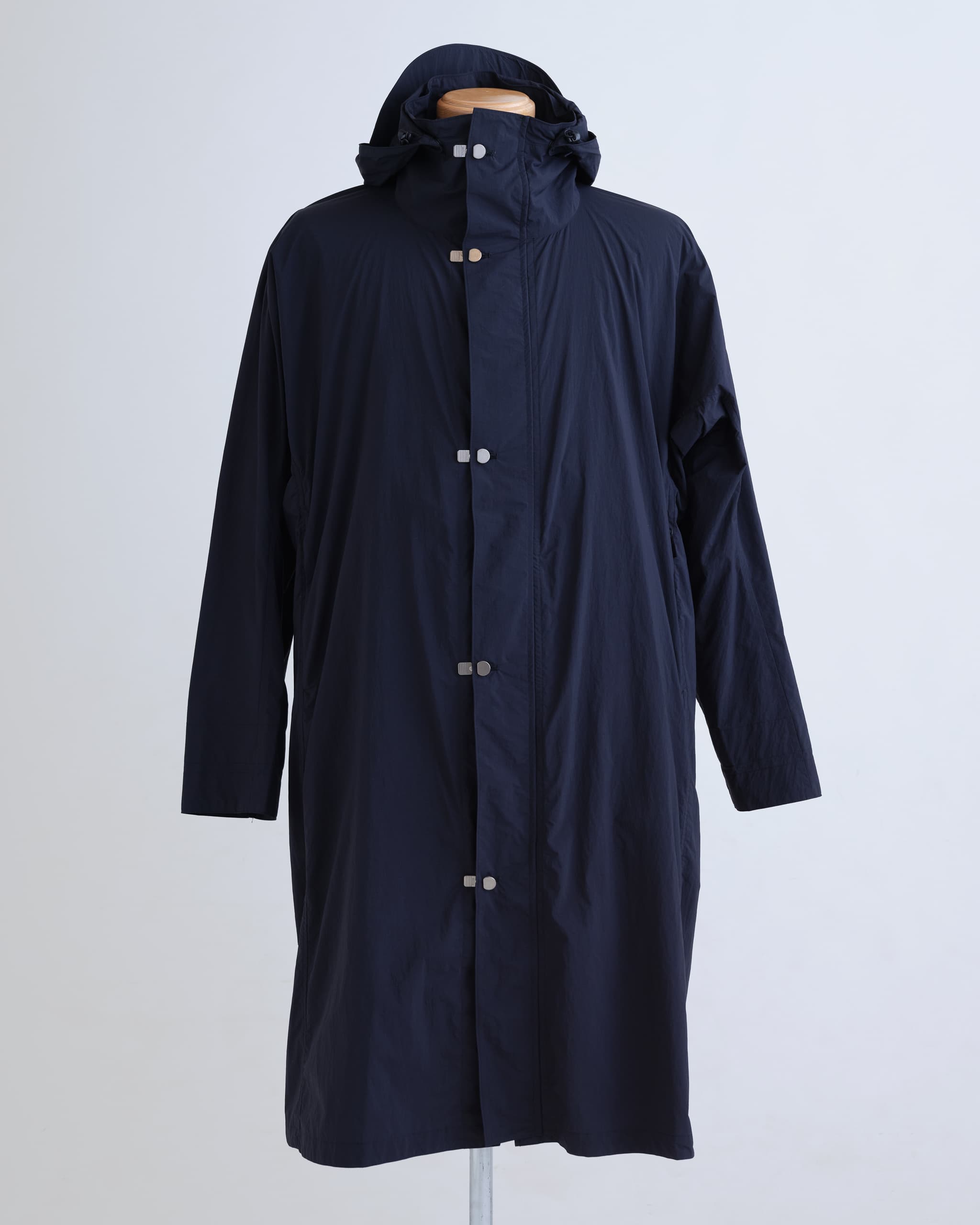 postalco ハイネックジャケット ペーパーナイロン dark navy ハイネックジャケット ロングペーパーナイロン – POSTALCO