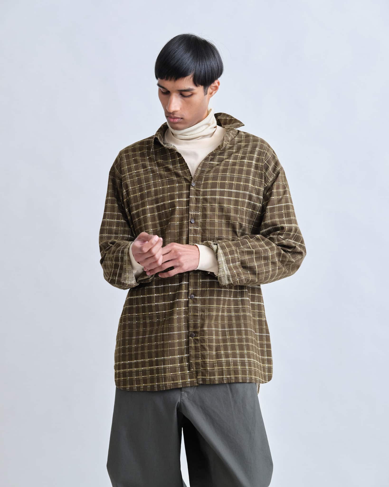 フリーアームシャツ ストレートフィット プラッド – POSTALCO