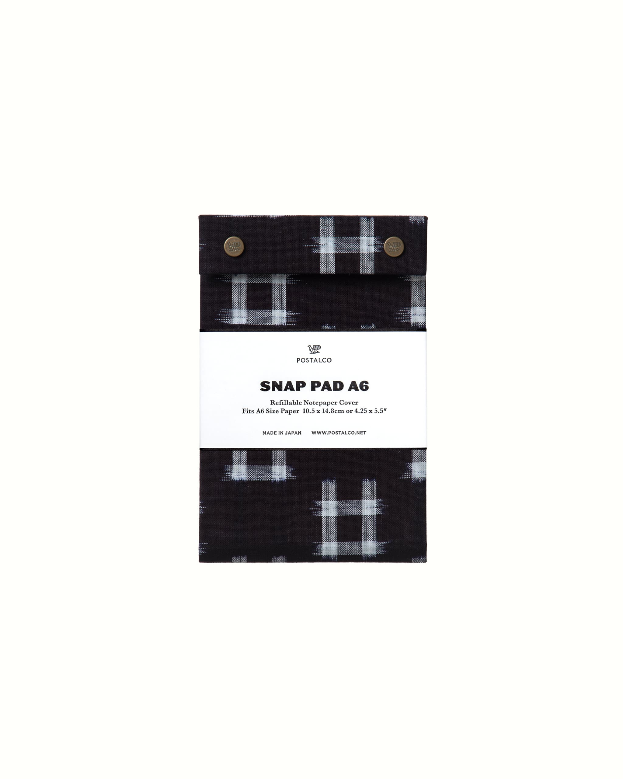 postalco スナップパッドA6黒色レザー　やや難あり af66a85d6a4969169cc5a6d61cd8da