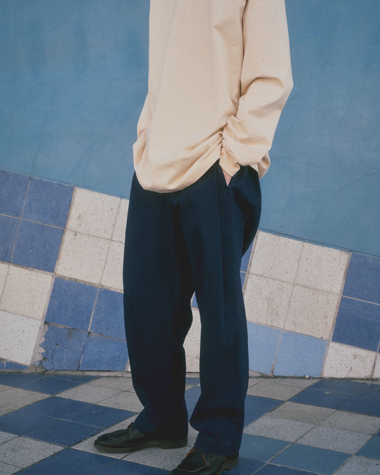 P*n様 ポスタルコ　ステップパンツ デンスコットン　Light Gray 2 ステップパンツ ライトデニム – POSTALCO