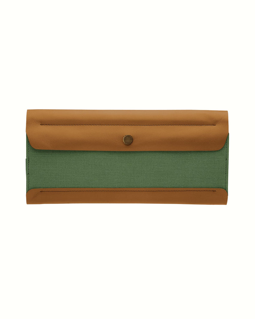 Cofest Large-capacity Pencil Case Solid Color Student Stationery Storage Pencil Case Student Oxford Cloth Stationery Bag Green, Size: 8.27 x 3.74 x