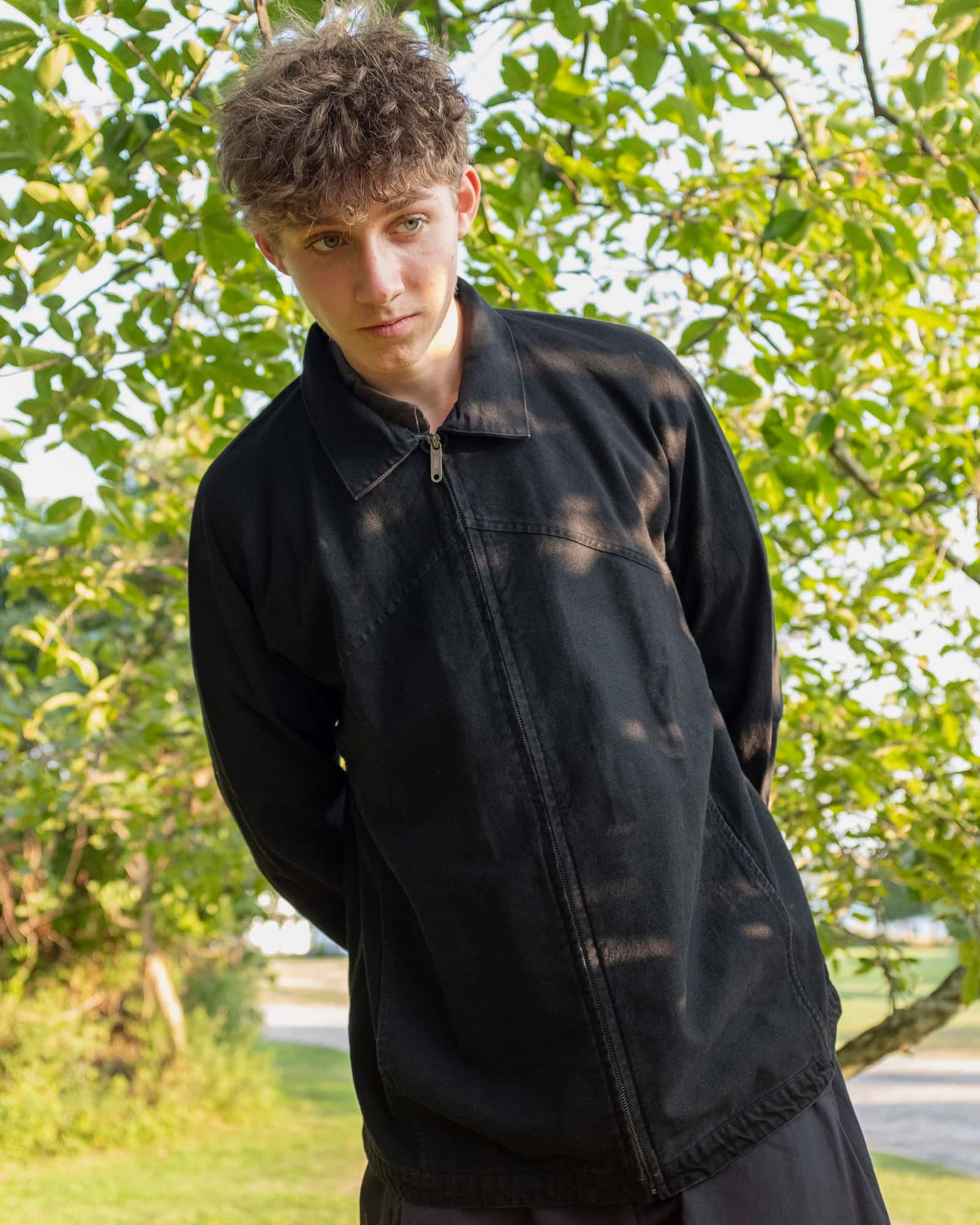 Zip Up Jacket Light Denim – POSTALCO