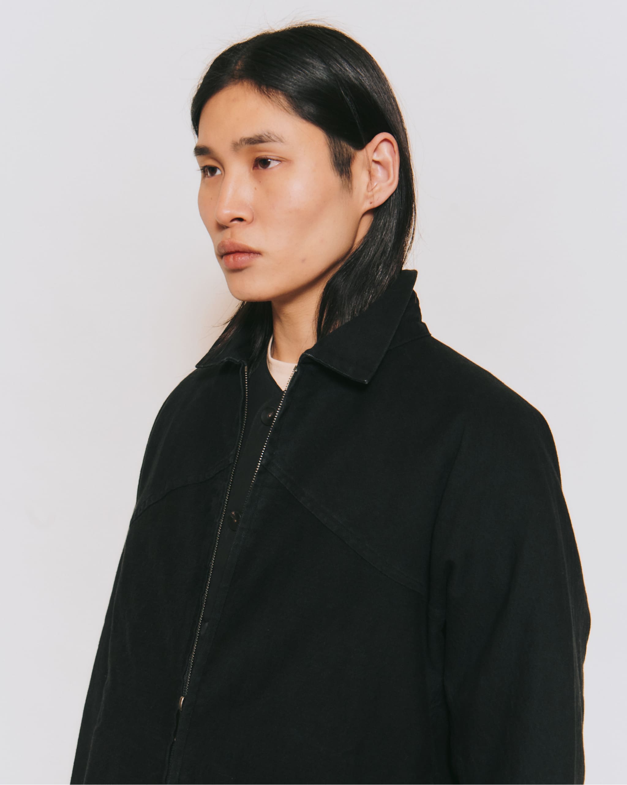 postalco ポスタルコ　ジップアップジャケットライトデニム　黒　M ジップアップジャケットライトデニム – POSTALCO